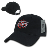 "Don't Run From The Sniper, You'll Only Die Tired" Men's Military Adjustable Hat by Rapid Dominance